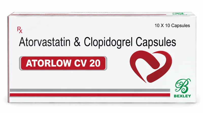 ATORLOW CV 20 - Atorvastatin 20 mg + Clopidogrel 75 mg by Bexley LifeScience