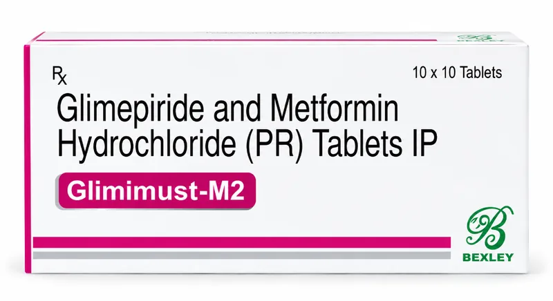 GLIMIMUST M2 - Glimepiride 2 mg + Metformin 500 mg (SR) by Bexley LifeScience